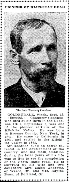 Chauncey Goodnoe Obituary
